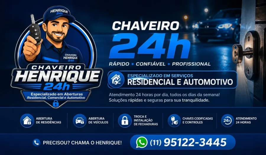 Chaveiro Henrique 24h